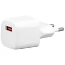 Seinälaturi USB-A 18W QC3.0 Valkoinen