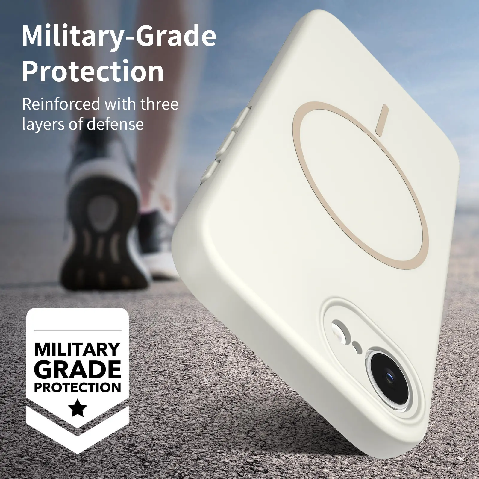 MagSafe-skal SoftArmor iPhone 17e Beige