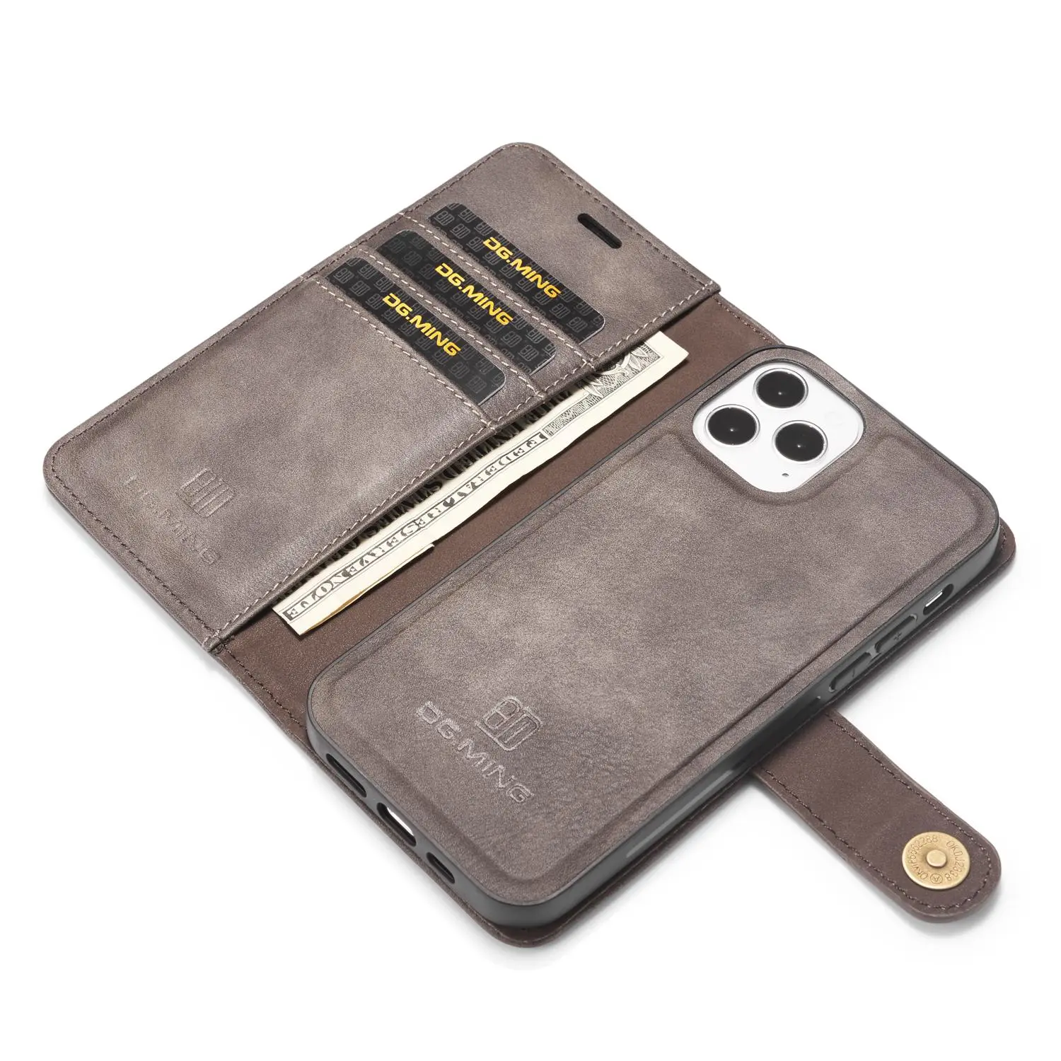 Magnet Wallet iPhone 12/iPhone 12 Pro Brown