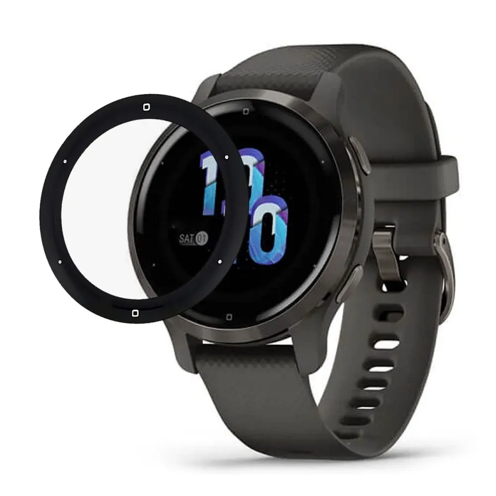 Full-fit Plexiglas Skærmbeskytter Garmin Venu 2S sort