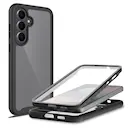 Samsung Galaxy S26 FE Mobilcover Full Protection, Sort/gennemsigtig