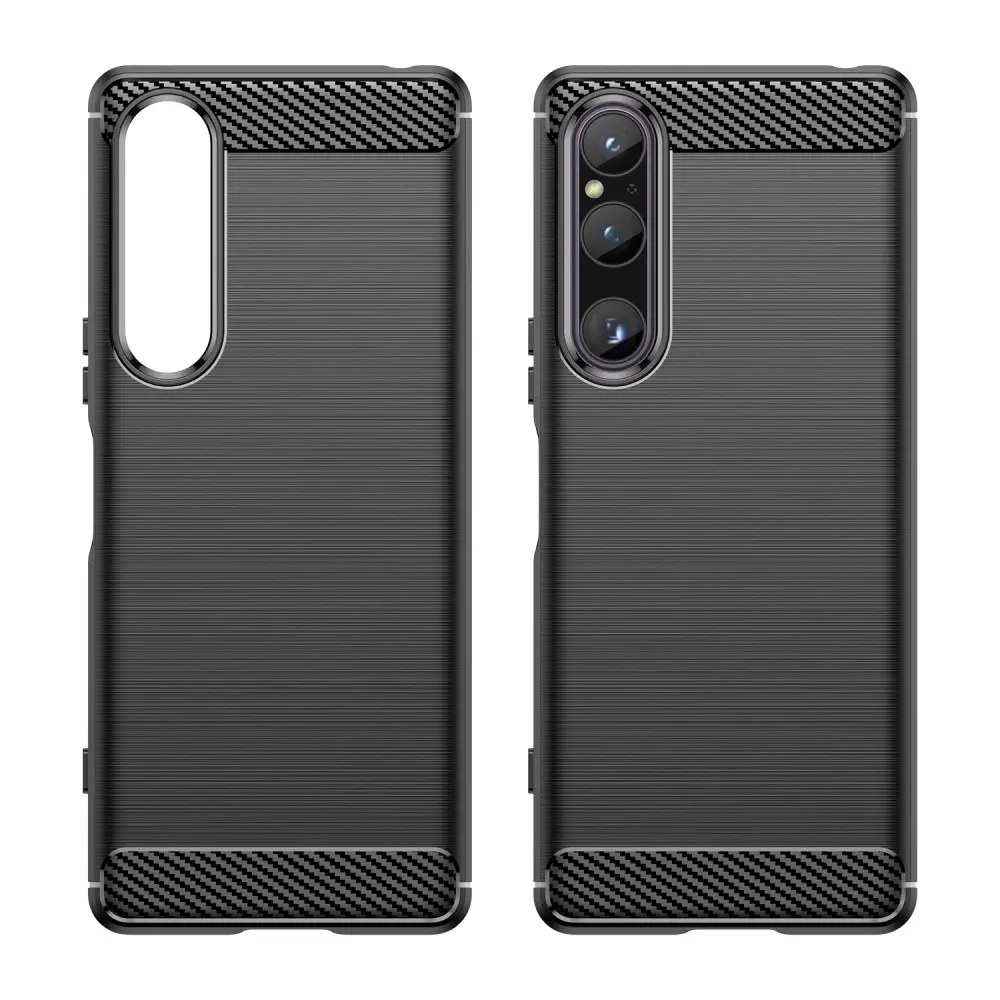 Sony Xperia 1 V Skal TPU Brushed Svart