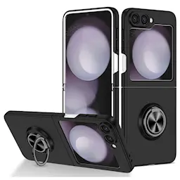 Samsung Galaxy Z Flip 7 Deksel magnetisk ringholder svart