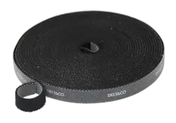 Rulle med velcrobånd 5m sort