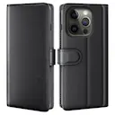 Ægte Læderetui iPhone 13 Pro Sort