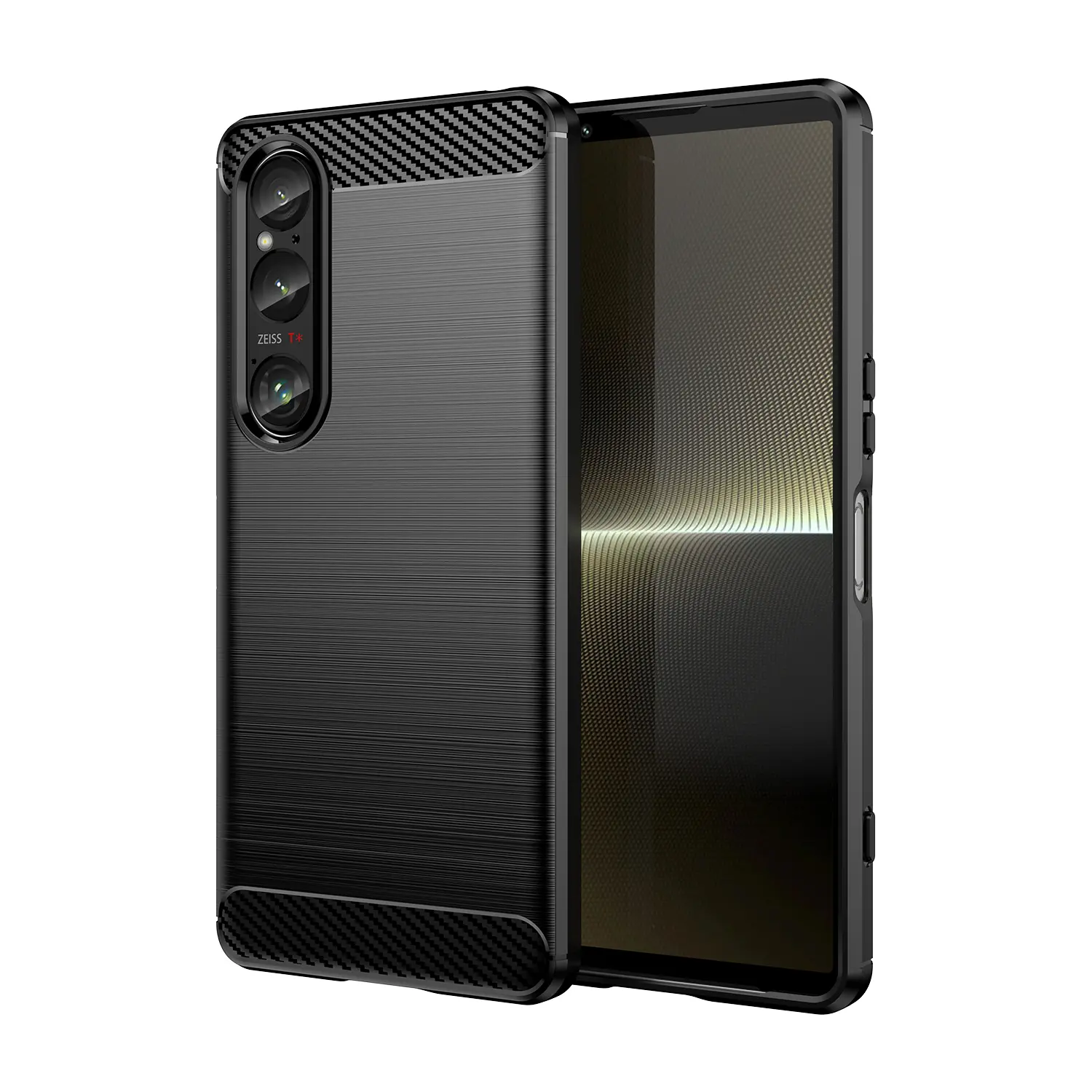 Sony Xperia 1 VI Cover TPU Brushed Sort
