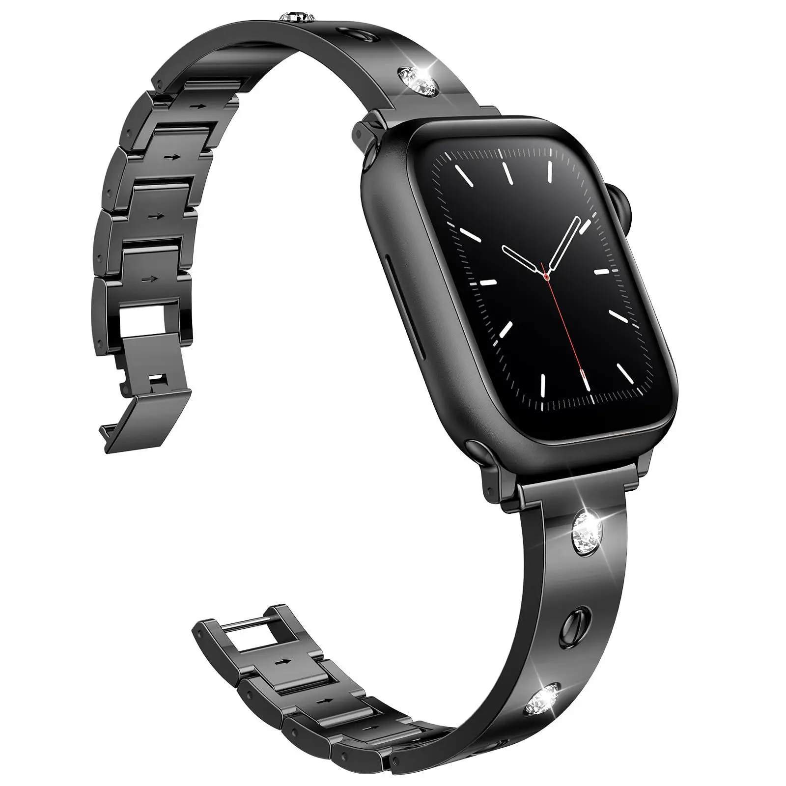 Bangle Diamond Bracelet Apple Watch 40mm svart