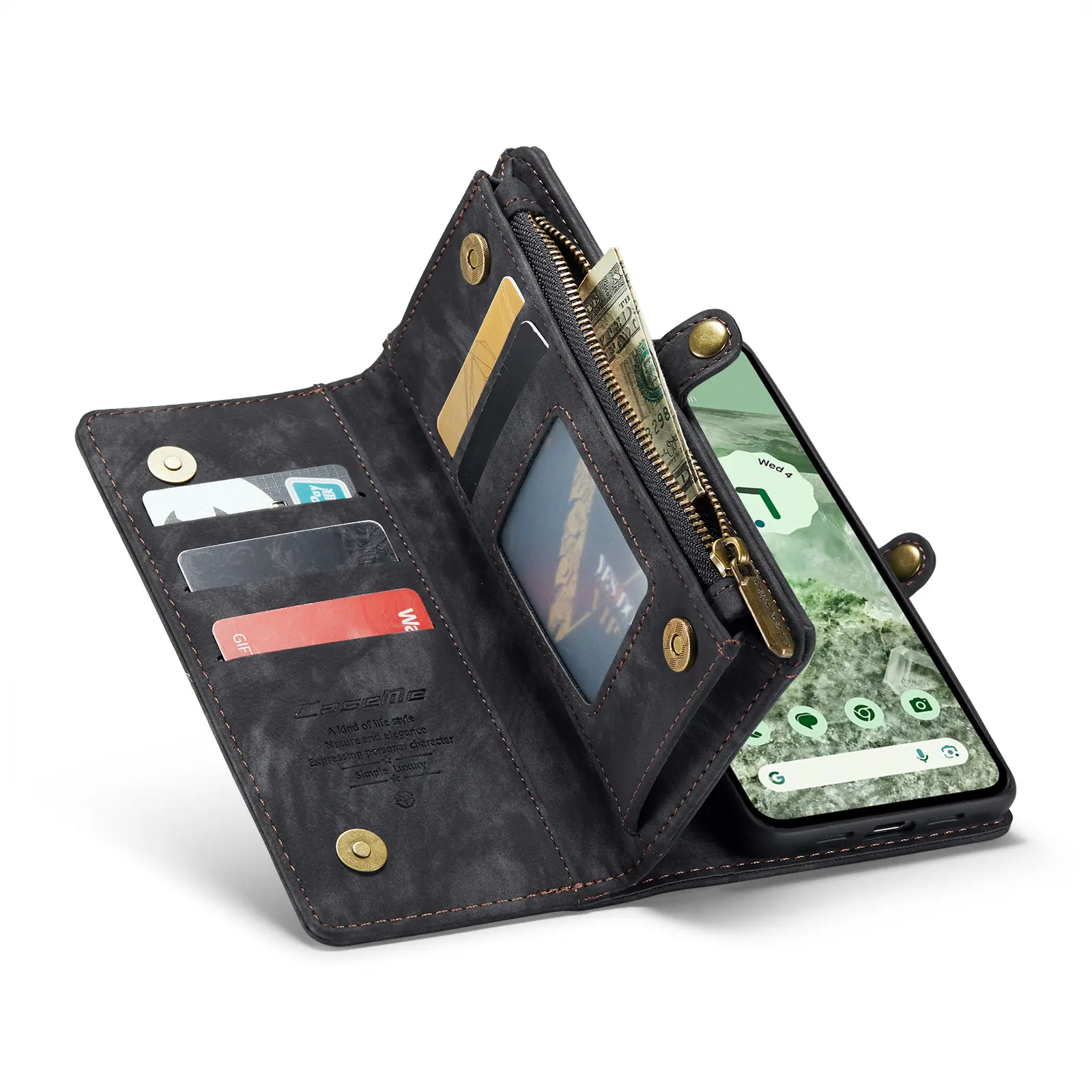 Multi-slot Plånboksfodral Google Pixel 8a Grå