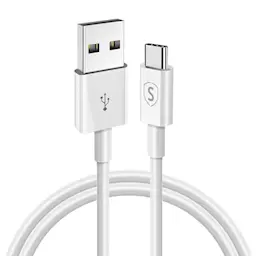 USB-A til USB-C-kabel PD 1m Hvit