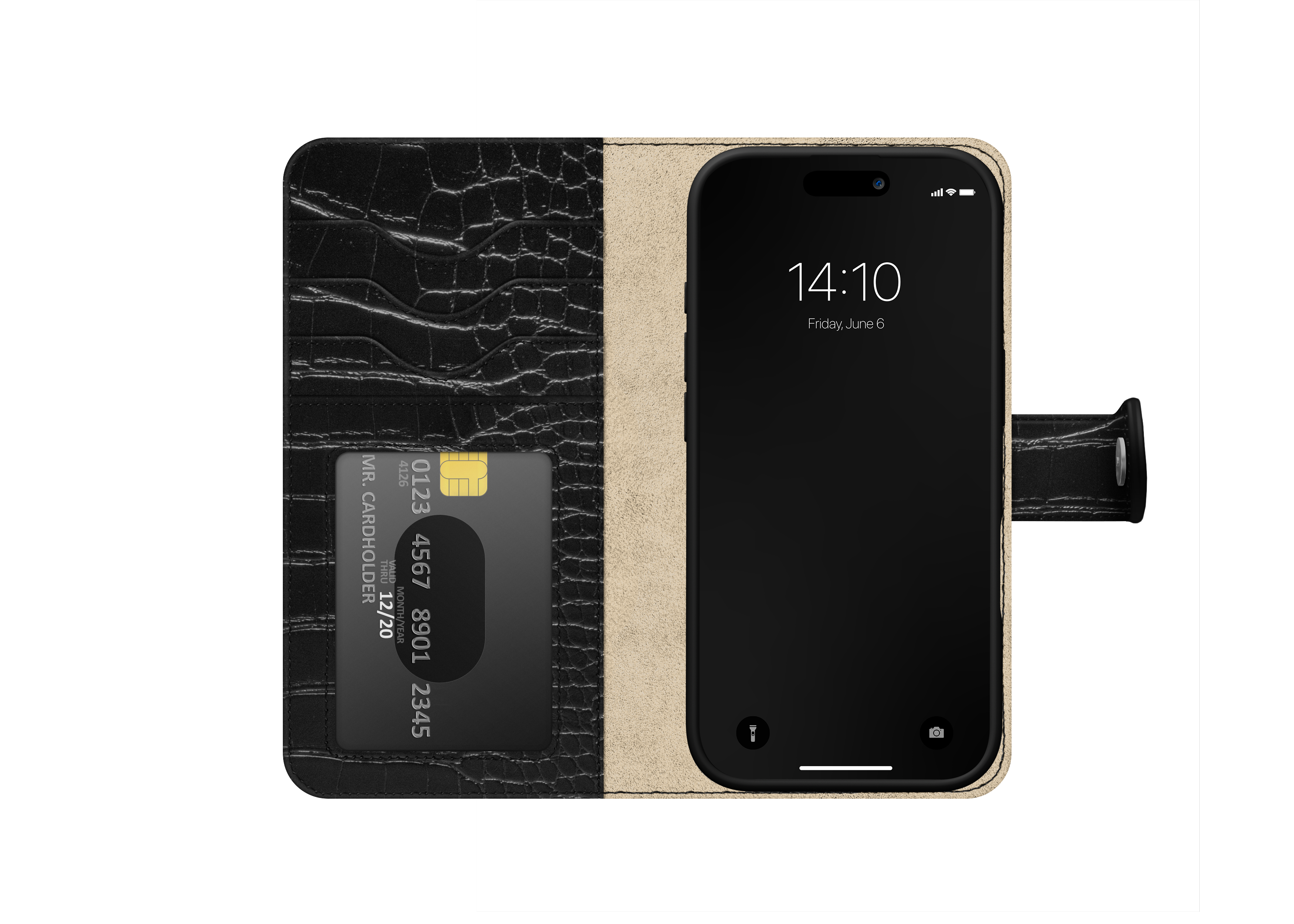 MagSafe Magnet Wallet+ iPhone 17 Pro Max Black Croco