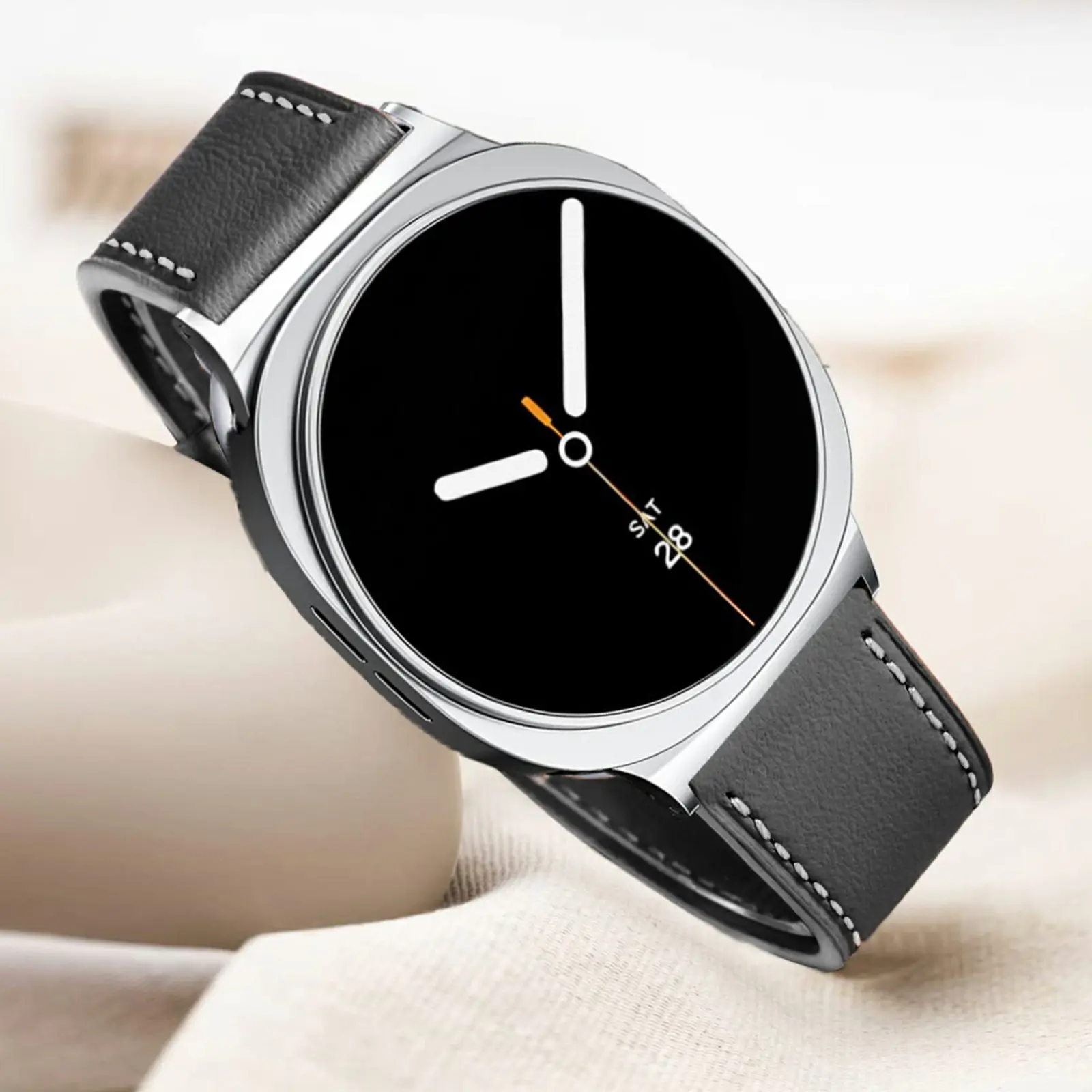 Läderarmband Samsung Galaxy Watch 9 40mm Svart