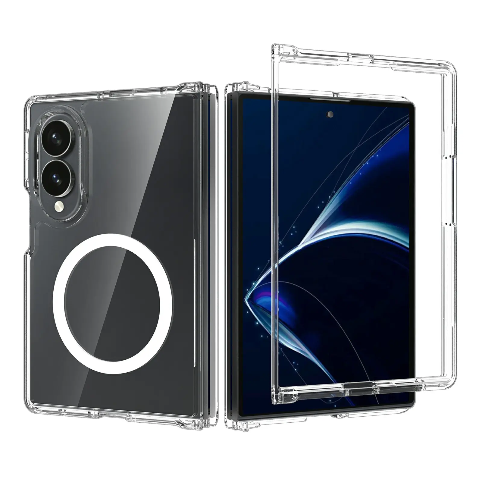Samsung Galaxy Z Fold 8 MagSafe Hybrid-cover, Gennemsigtig