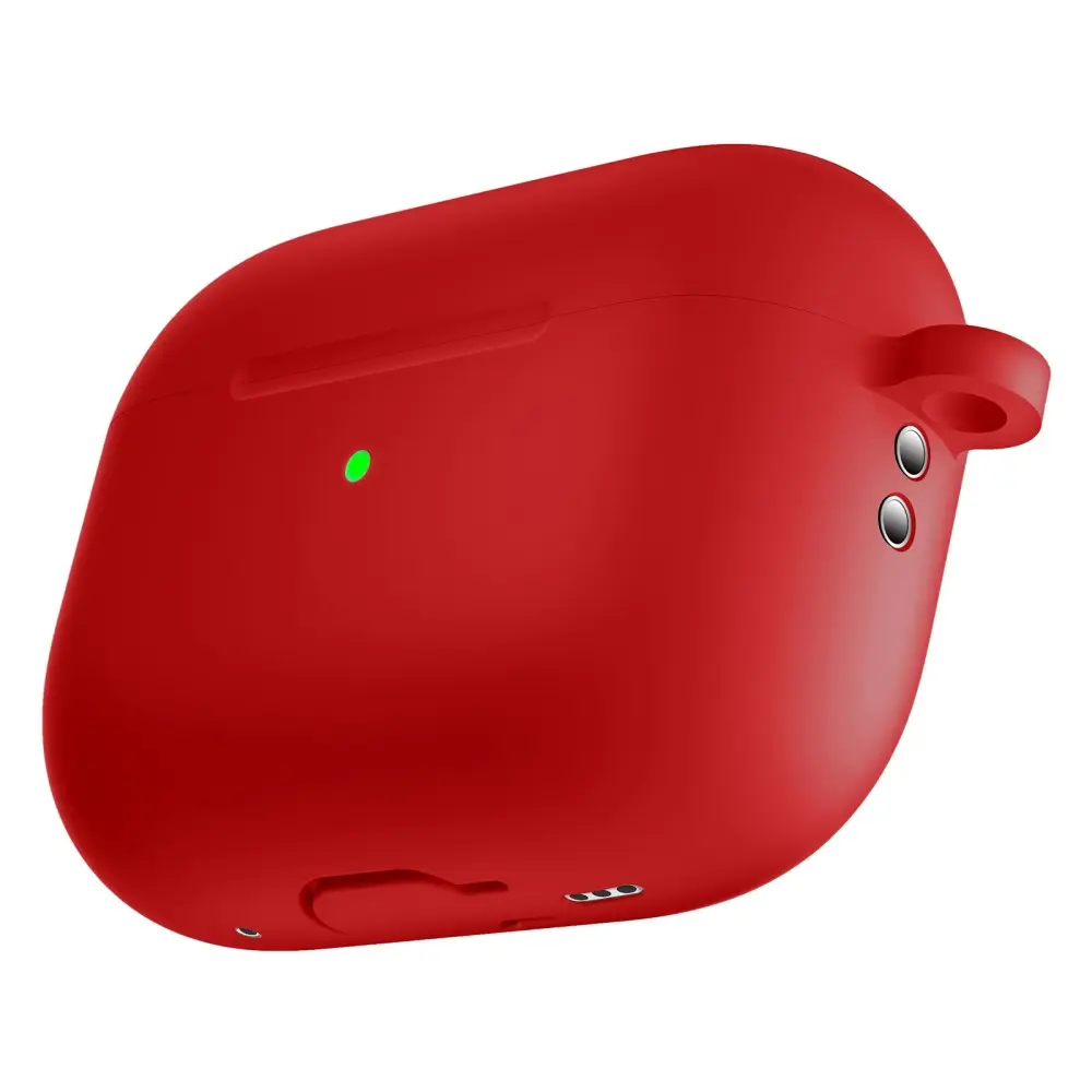 Silikonskal med karbinhake Apple AirPods Pro 2 Röd