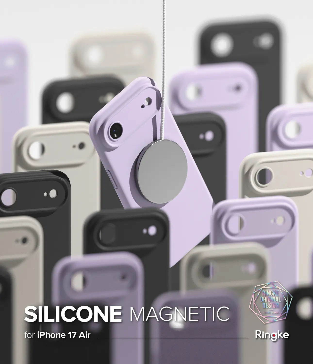Silicone Magnetic Case iPhone Air Light Purple