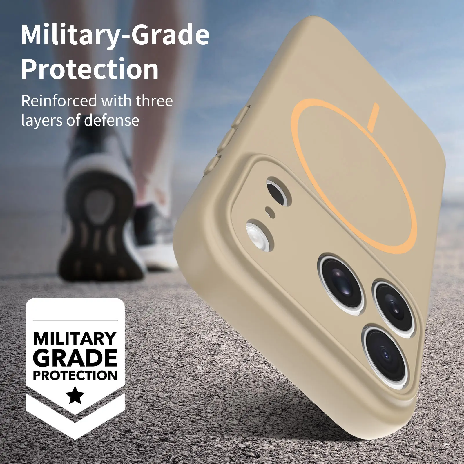 MagSafe-skal SoftArmor iPhone 18 Pro Taupe