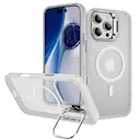 iPhone 16 Pro Max Hybridcover med MagSafe og kickstand, Gennemsigtig
