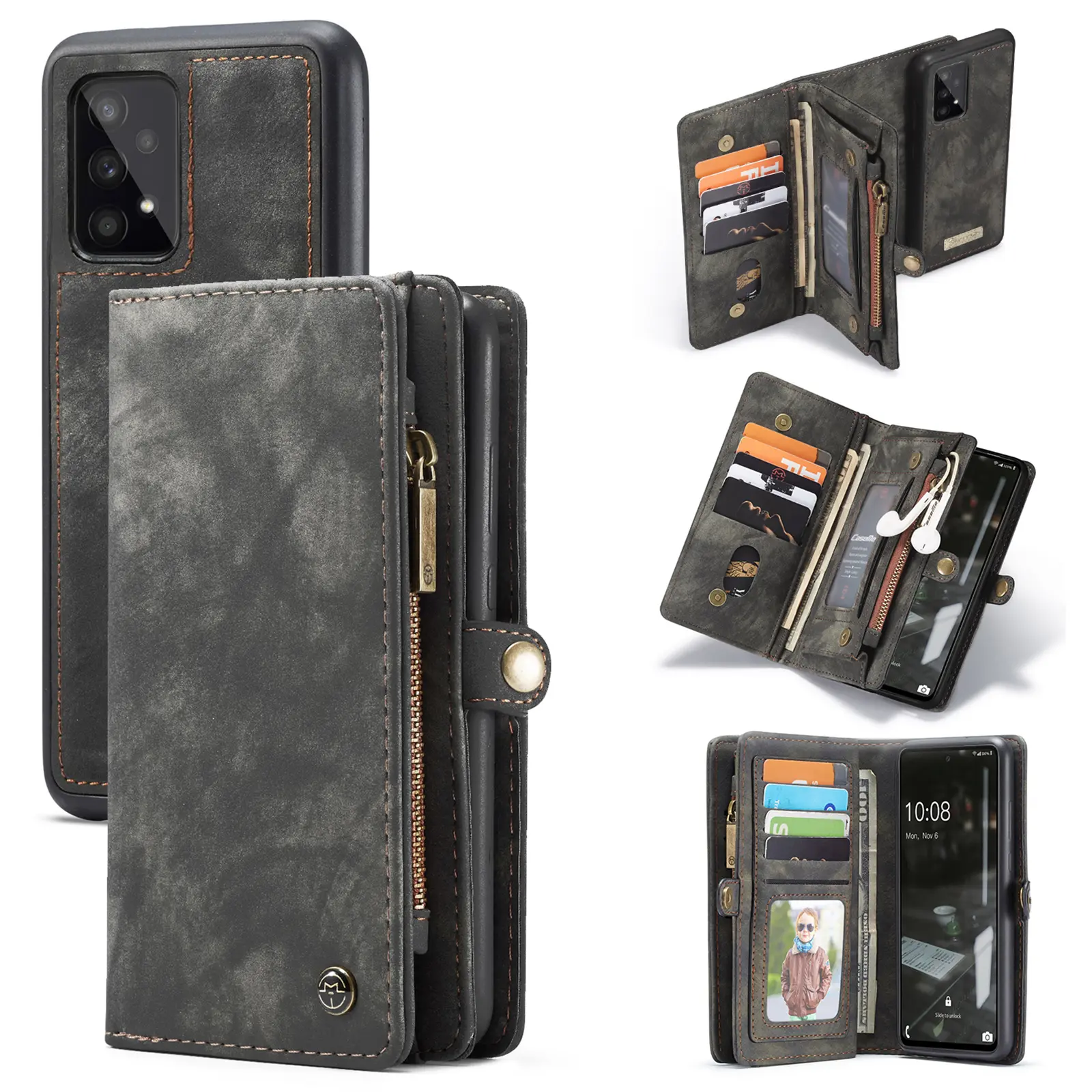 Multi-slot Mobiltaske Samsung Galaxy A33 Grå