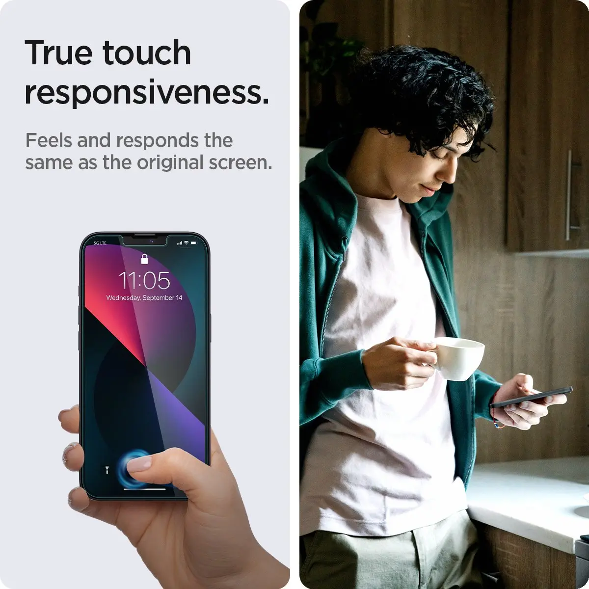 iPhone 16e Privacy Screen Protector GLAS.tR EZ Fit (2-pack)