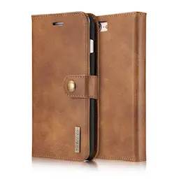 iPhone 7 Plus/iPhone 8 Plus Pungetui med aftageligt cover, Cognac
