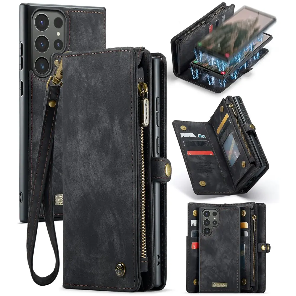 Multi-slot Lommeboksetui Samsung Galaxy S24 Ultra Grå