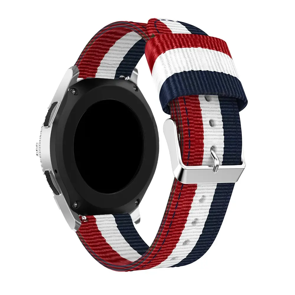 Nylonarmband Garmin Venu 3 blå/vit/röd