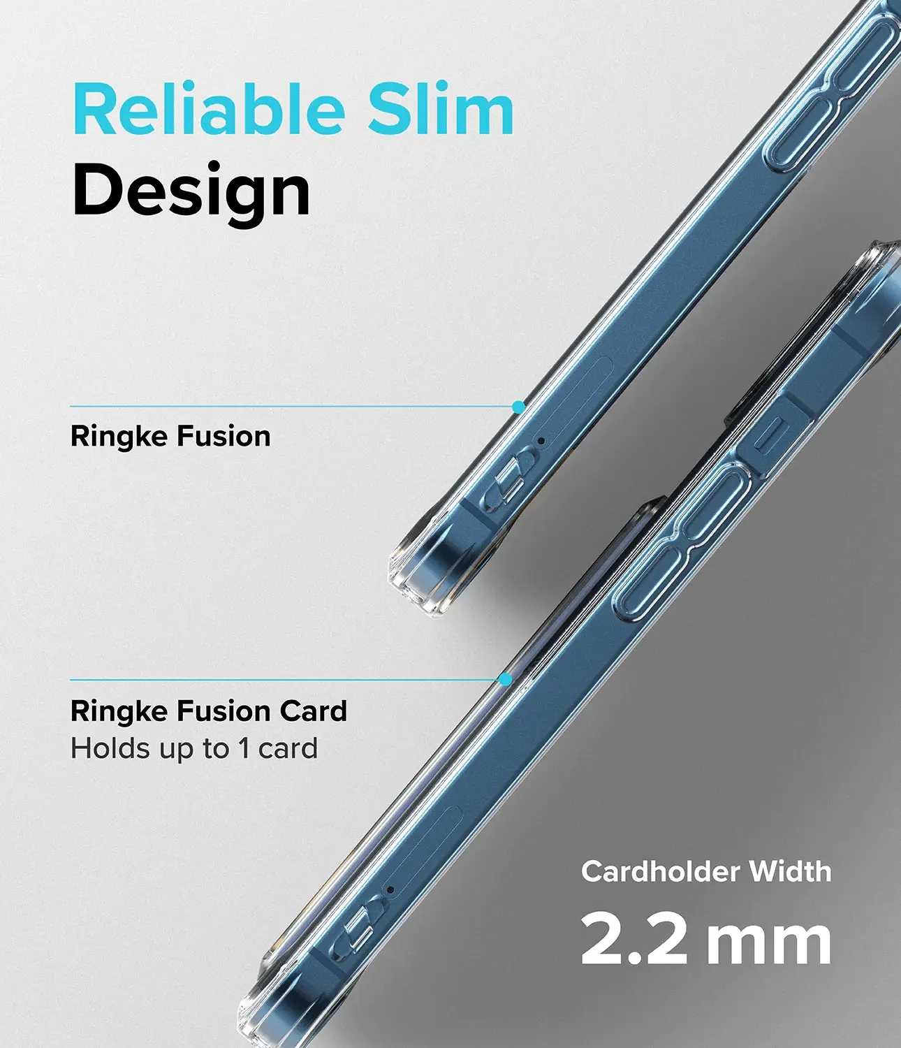 Fusion Card Case iPhone 13 Genomskinlig