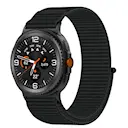 Samsung Galaxy Watch 8 40mm nylonrem med velcrolukning, Sort