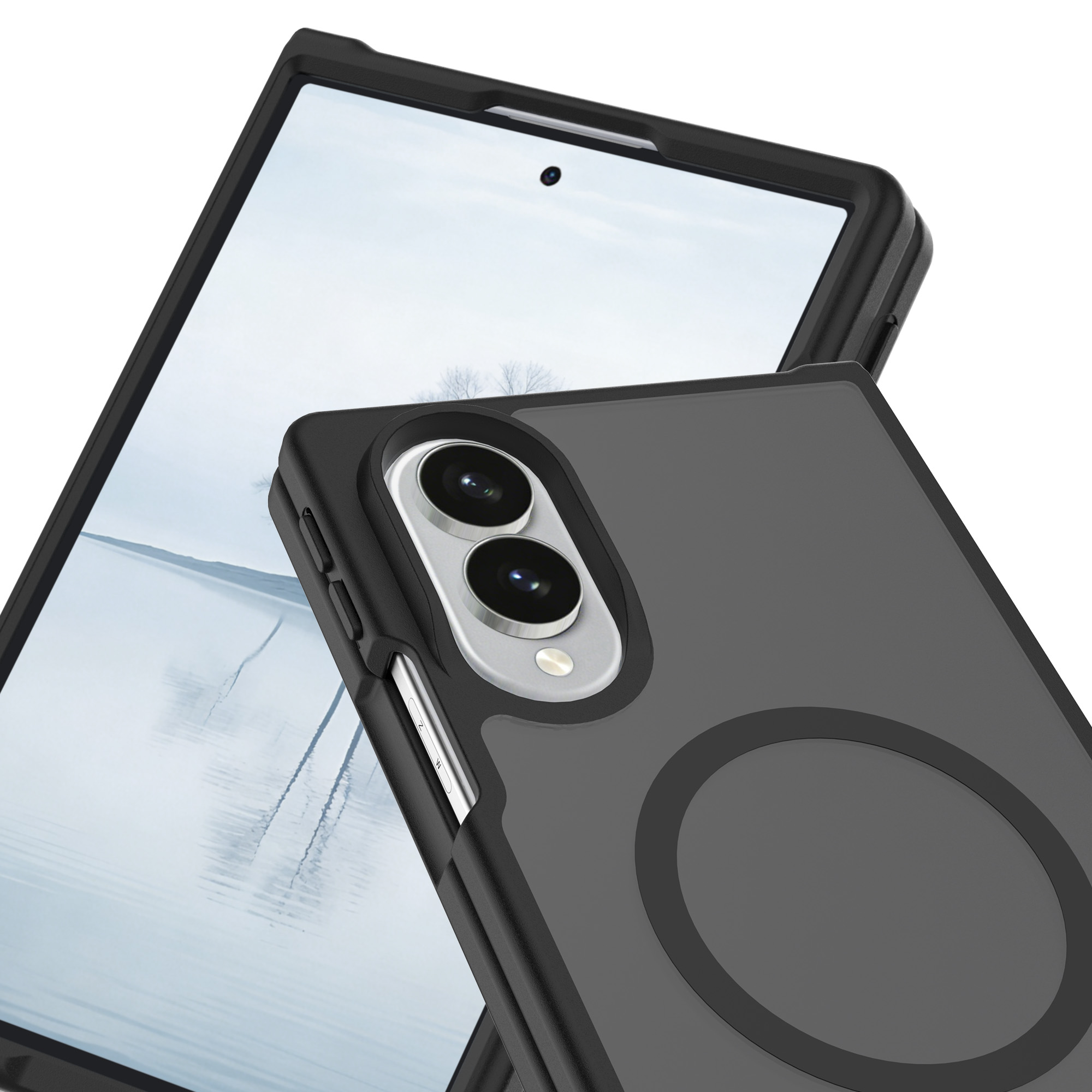 Magnetic Hybrid Skal Samsung Galaxy Z Fold 8 Frosted Black