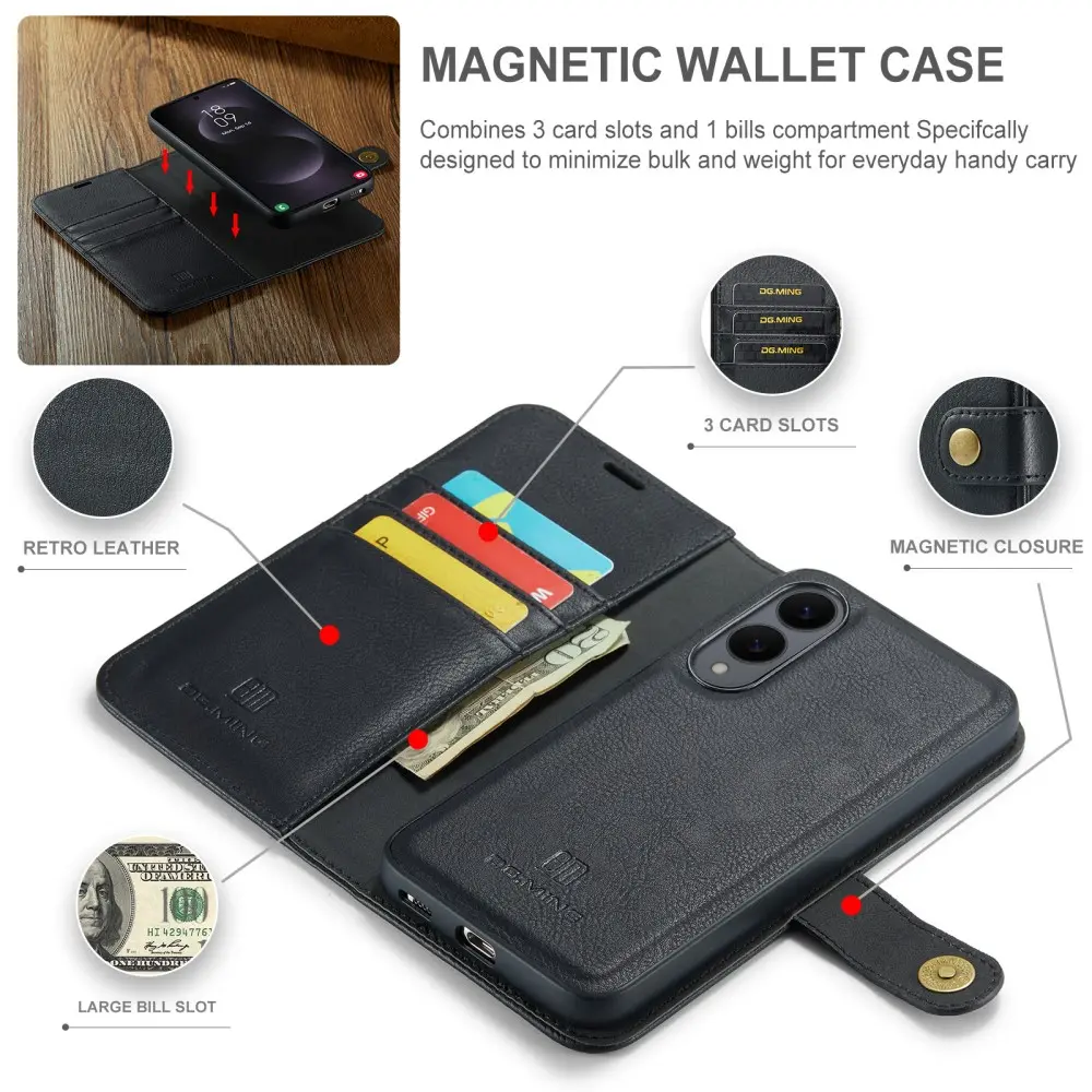 Magnet Wallet Samsung Galaxy S25 Edge Black