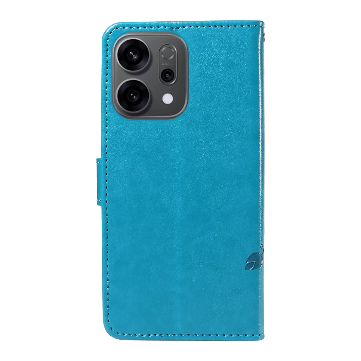Läderfodral Fjärilar Oppo Reno 14 Blå