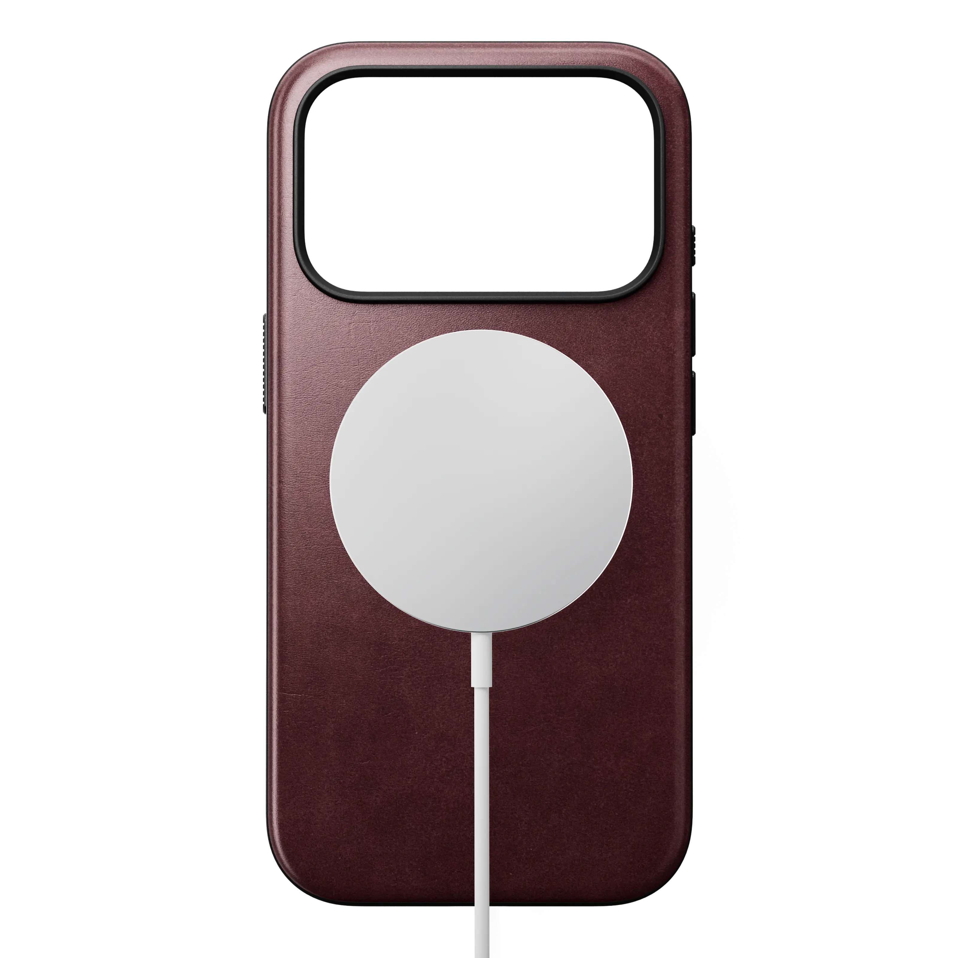 iPhone 18 Pro Modern Case Horween Leather MagSafe Burgundy
