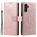 Læderetui Mandala Samsung Galaxy S25 FE Rose guld