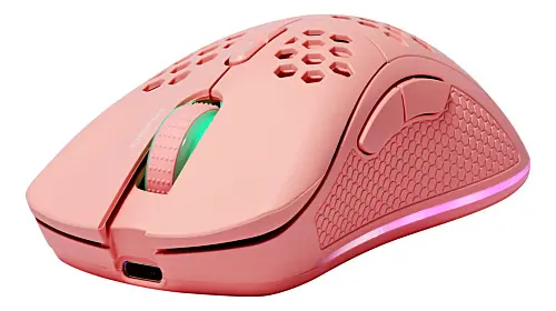 Trådlös RGB ultralätt gamingmus PM80, Rosa