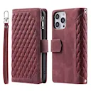 iPhone 16 Pro Max Quiltet pungtaske, Rød