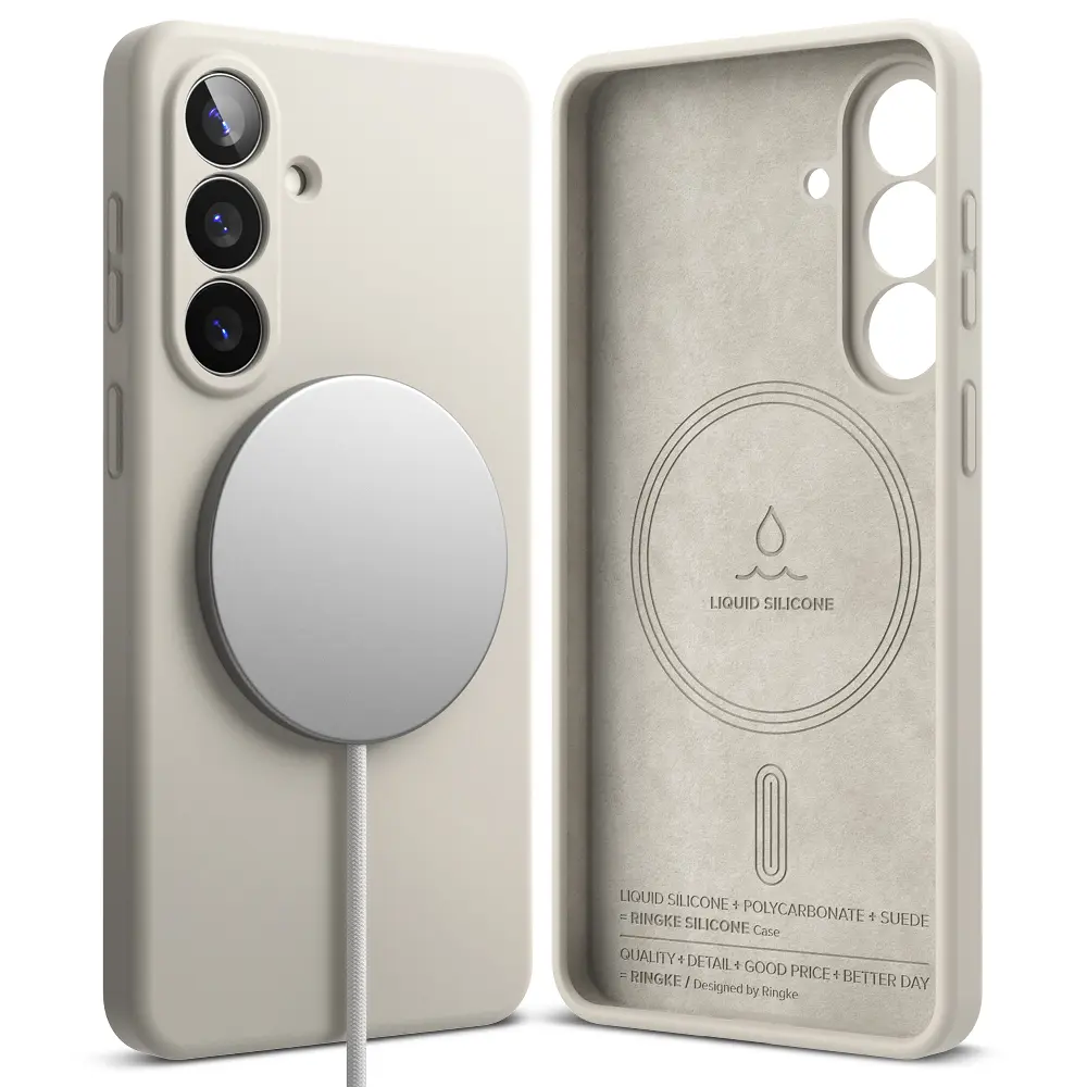 Silicone Magnetic Case Samsung Galaxy S26 Stone