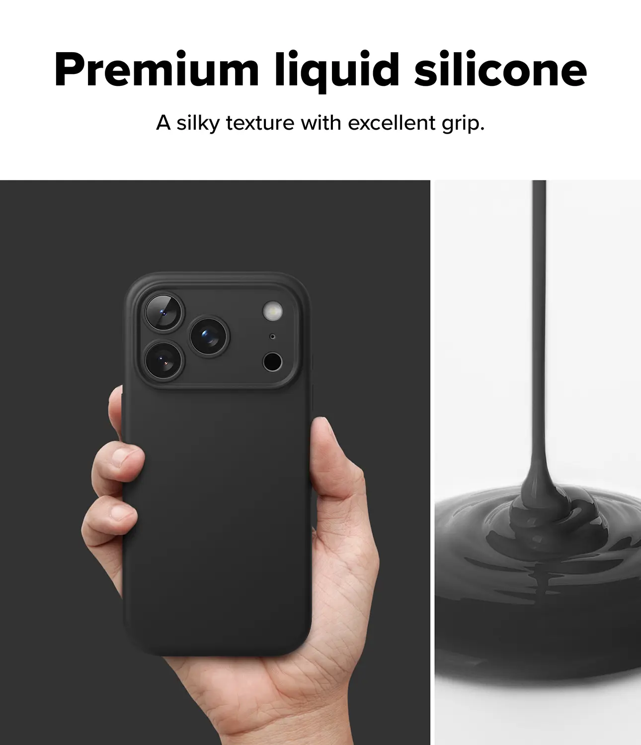 Silicone Magnetic Case iPhone 17 Pro Max Black
