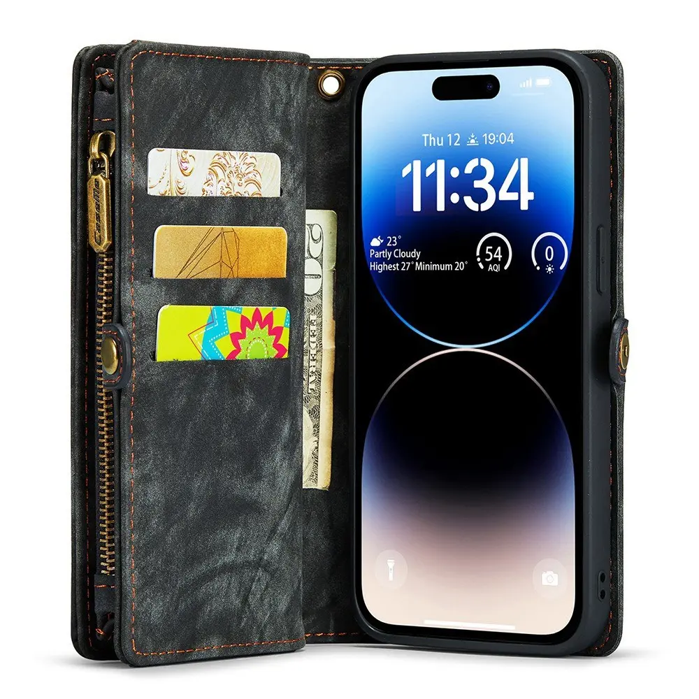 Multi-slot Plånboksfodral iPhone 12/iPhone 12 Pro Grå