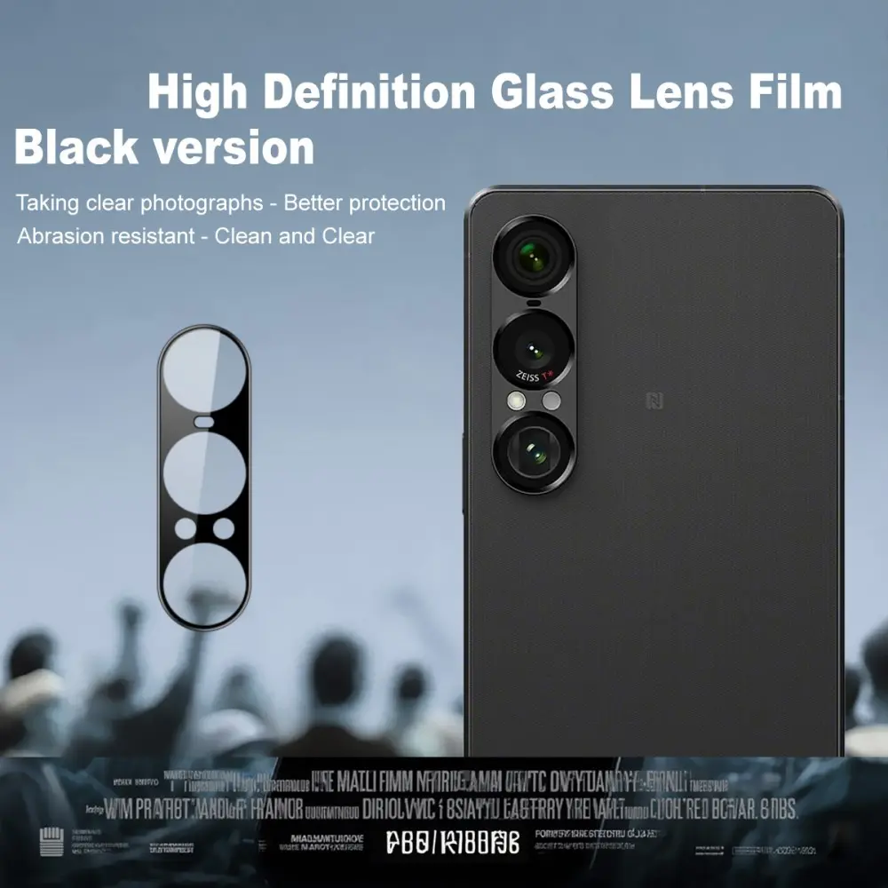 Härdat Glas 0.2mm Linsskydd Sony Xperia 1 VII Svart