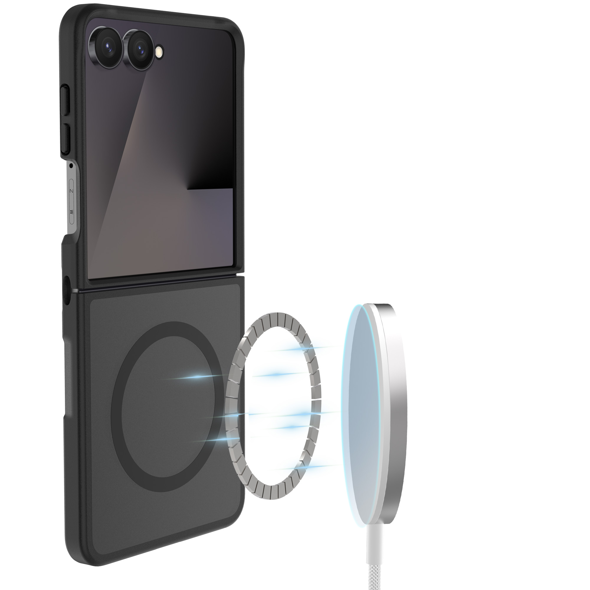 Magnetic Hybrid Skal Samsung Galaxy Z Flip 8 Frosted Black