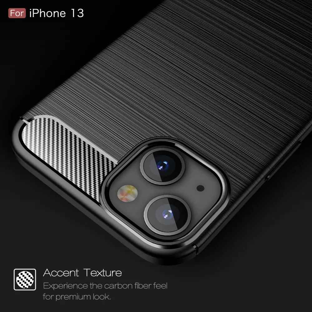 iPhone 13 Skal TPU Brushed Svart