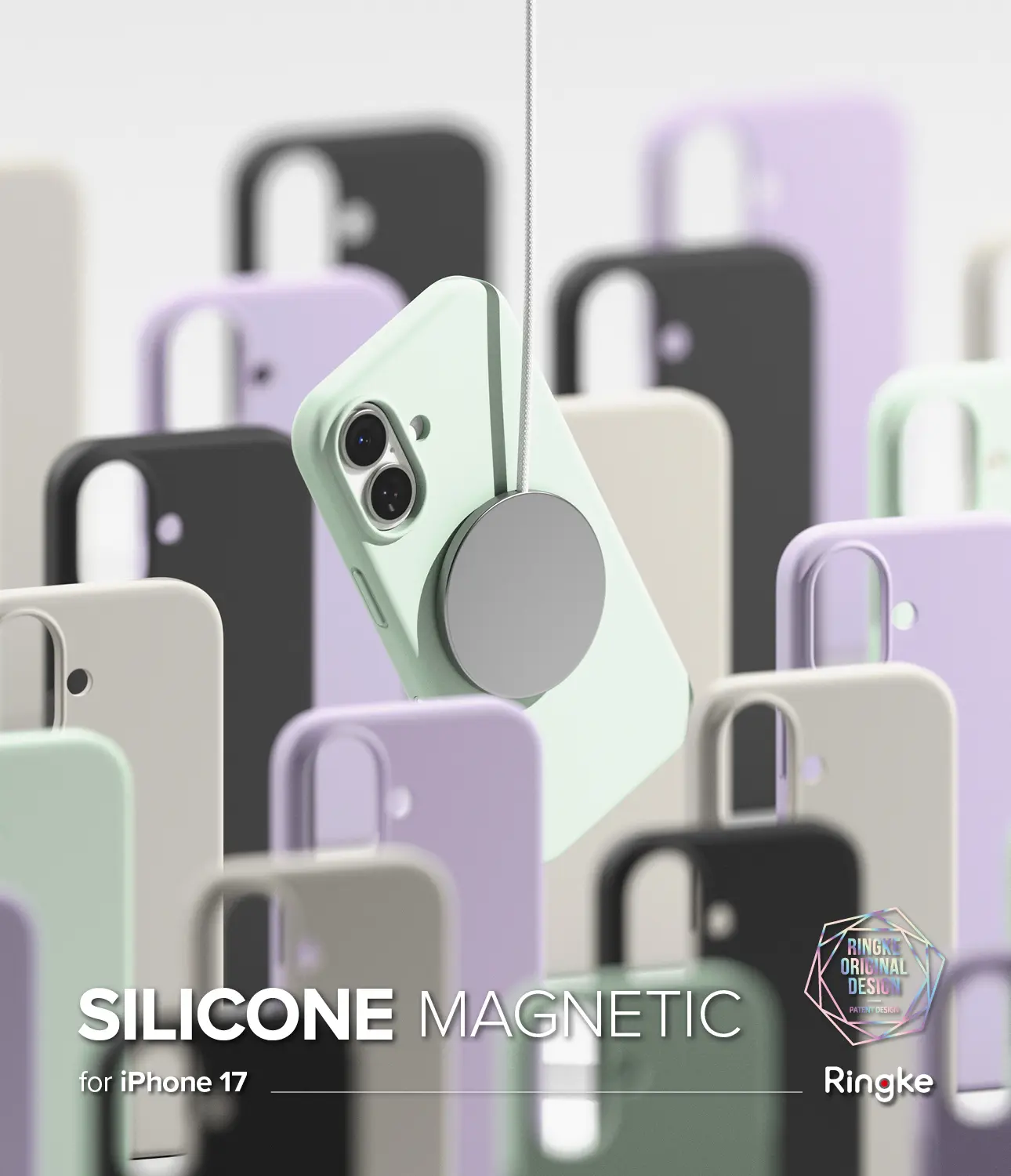 Silicone Magnetic Case iPhone 17 Black