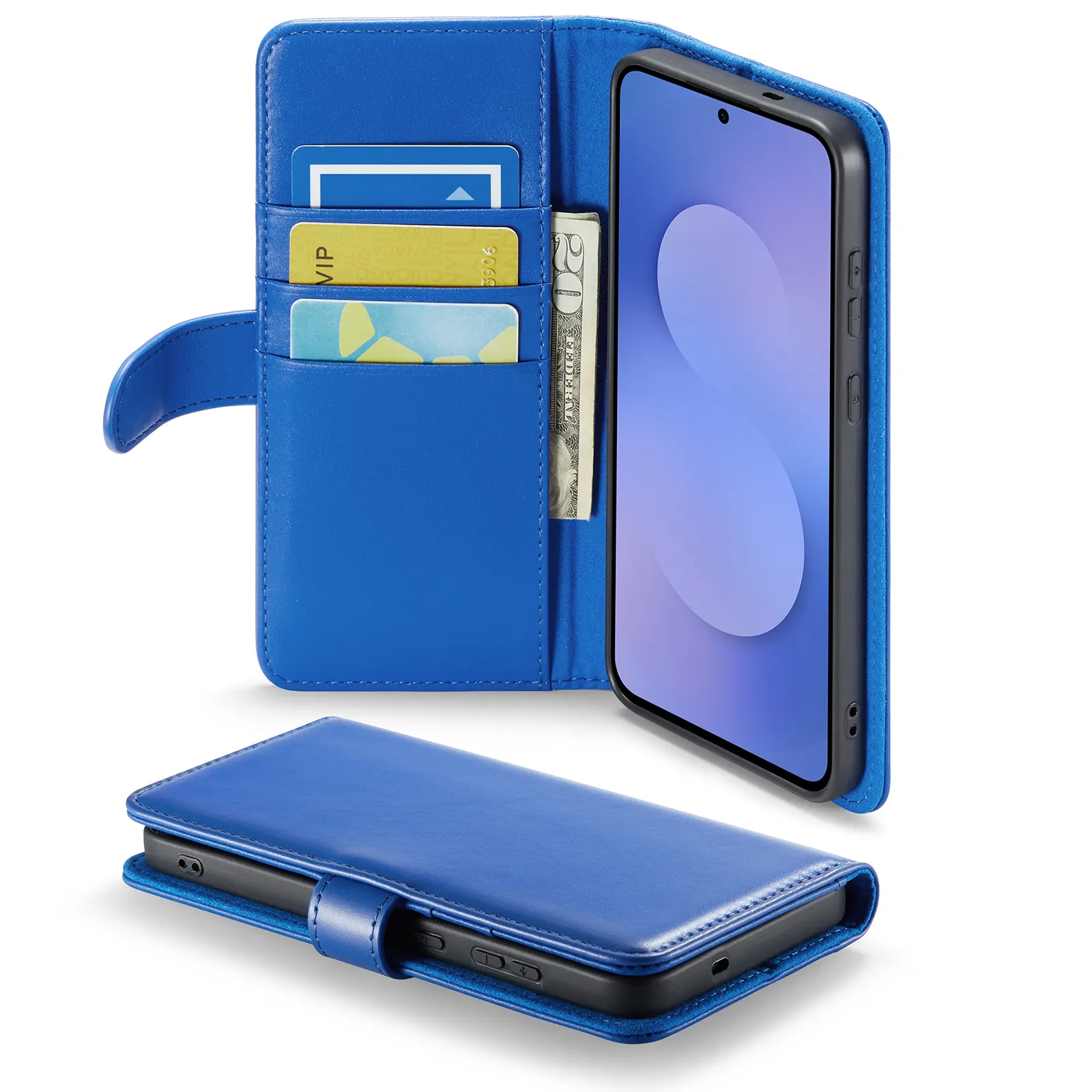 Ægte Læderetui Samsung Galaxy S25 FE Blå