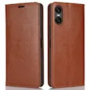 Mobiltaske Ægte Læder Sony Xperia 10 VI Brun