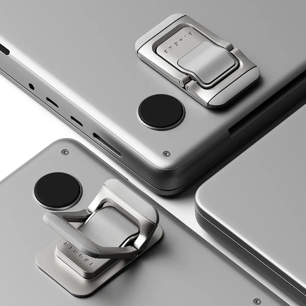 2-pack Laptopfötter - Step-Fit Mini Stand Silver