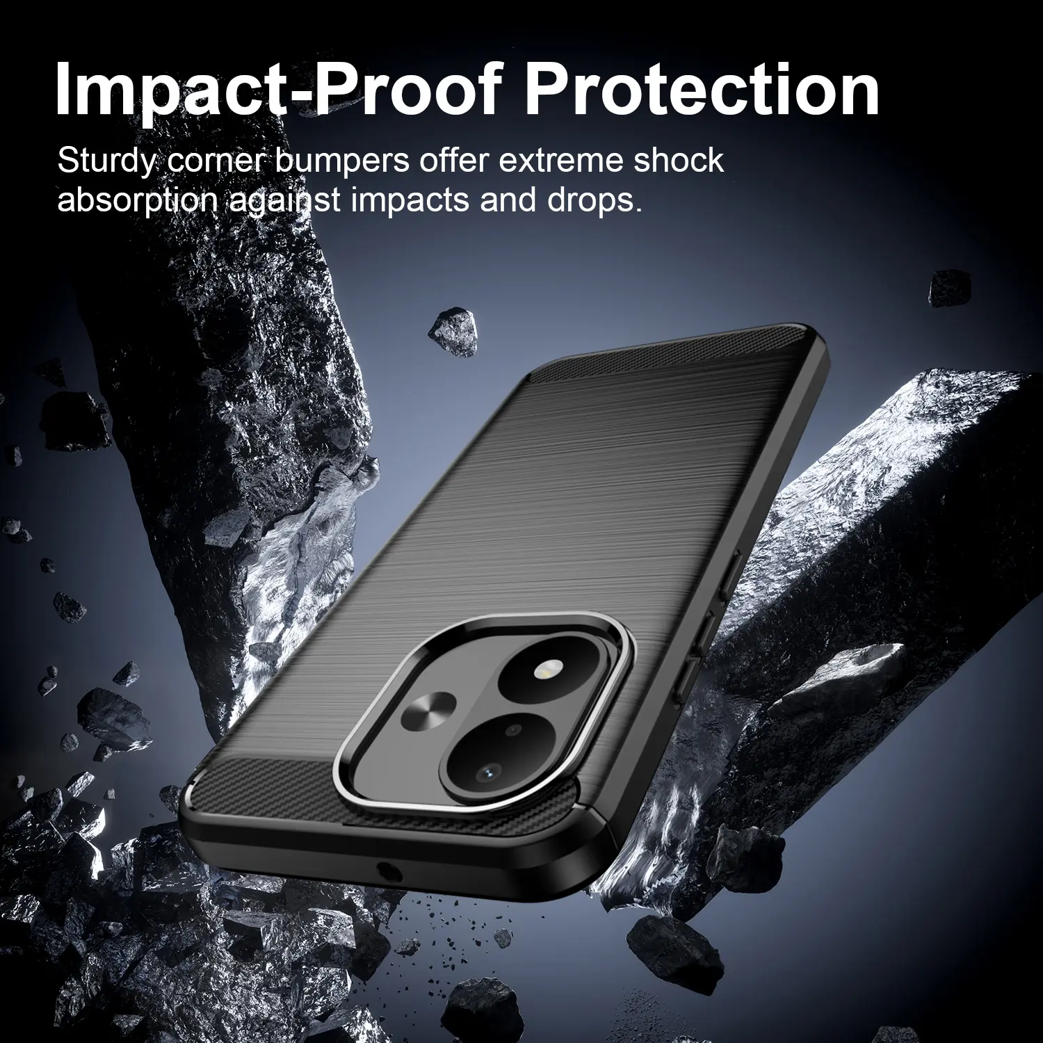Xiaomi Redmi Note 17 5G Skal TPU Brushed Svart