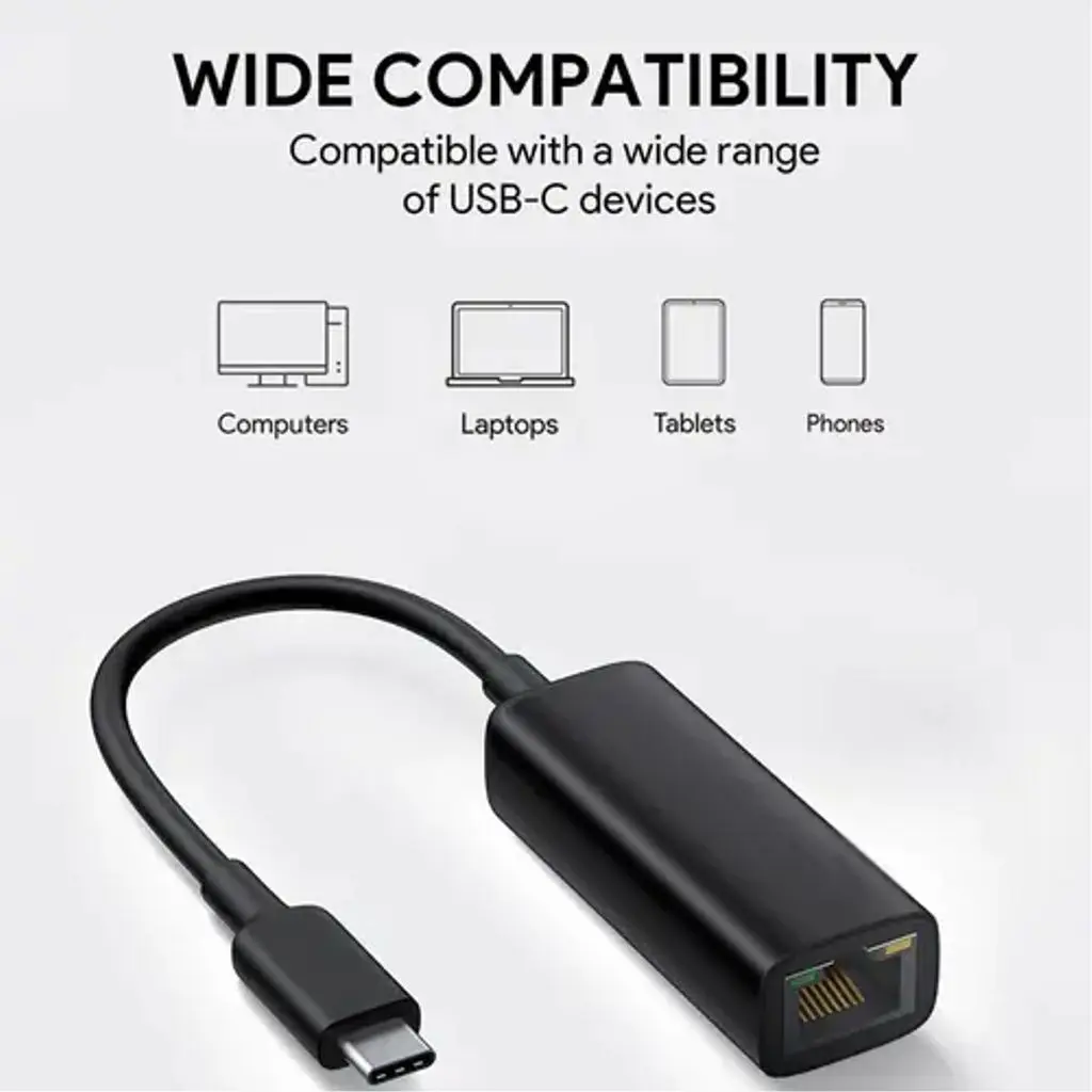 USB-C till Ethernet adapter Svart