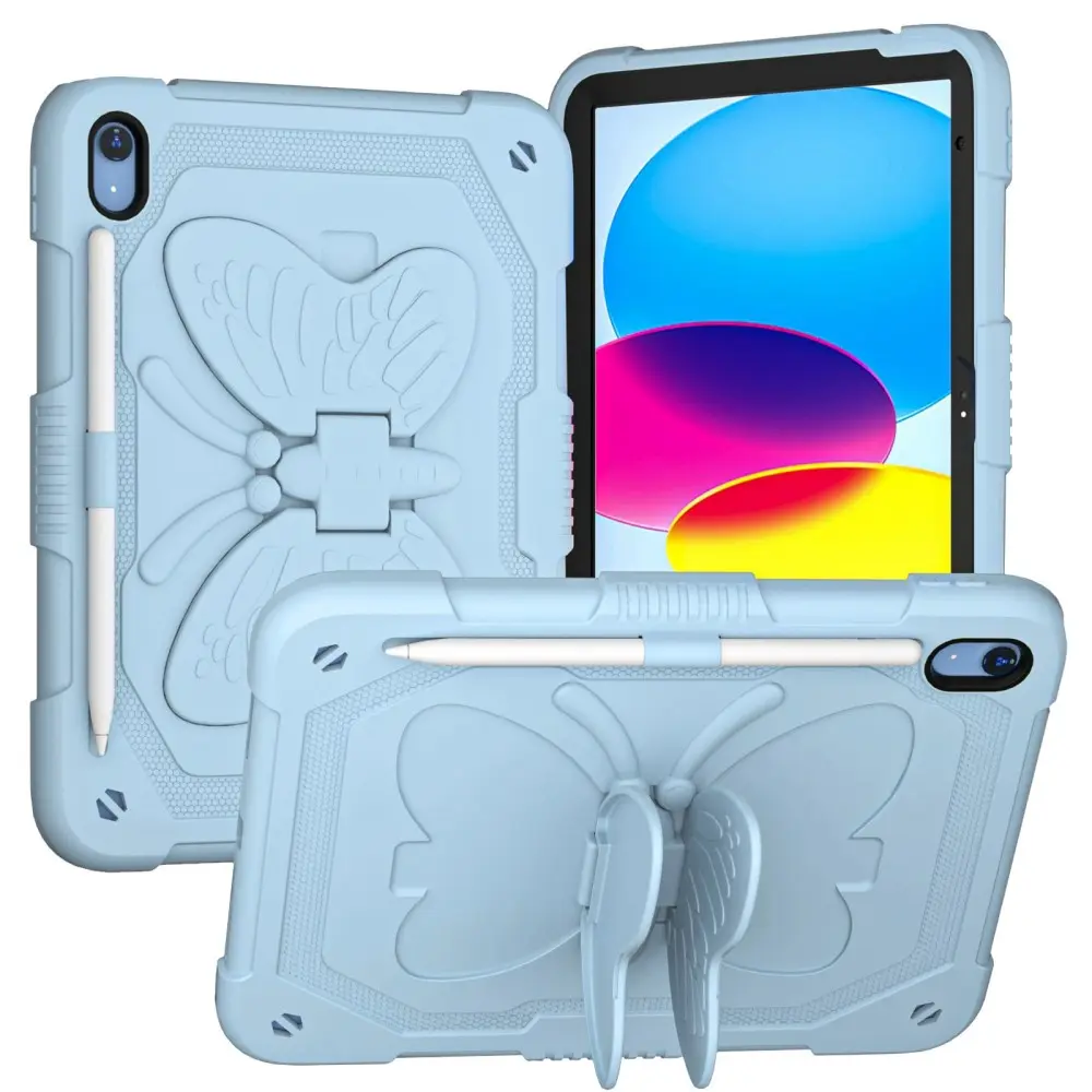 Hybridskal Fjäril med axelrem Apple iPad 11 11th Gen (2025) blå