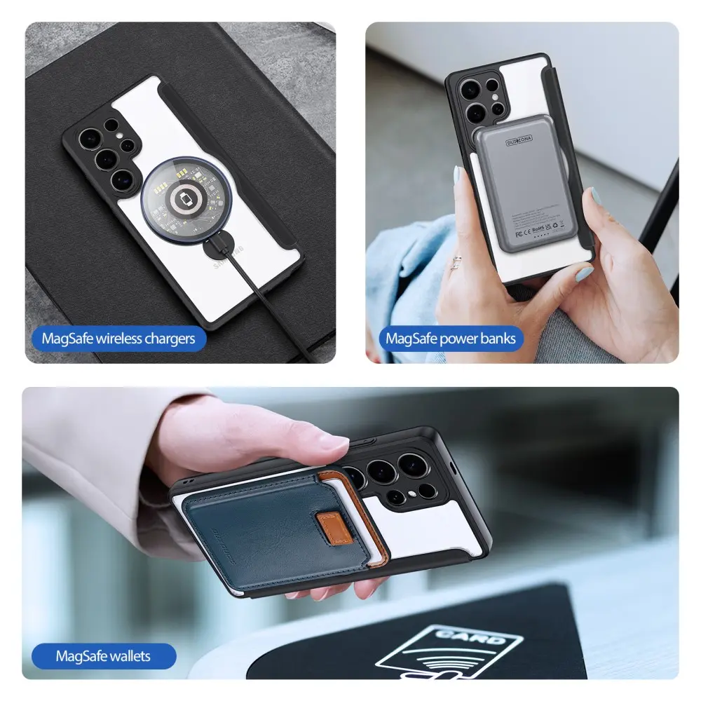 Skin X Pro MagSafe Kickstand Samsung Galaxy S25 Ultra svart
