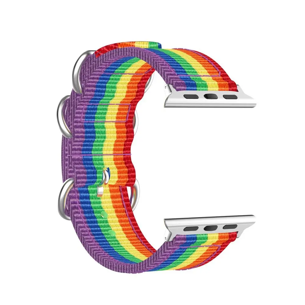 Natoarmband Apple Watch Series 10 42mm regnbåge