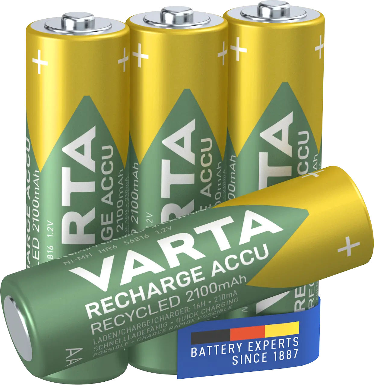 Genopladeligt AA-batteri HR6 1.2V 2100mAh (4-pack)